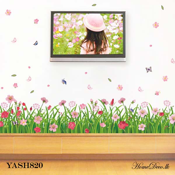 Pink Flowers Wall Sticker - YASH820