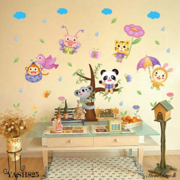Panda And Animals Wall Sticker - YASH825