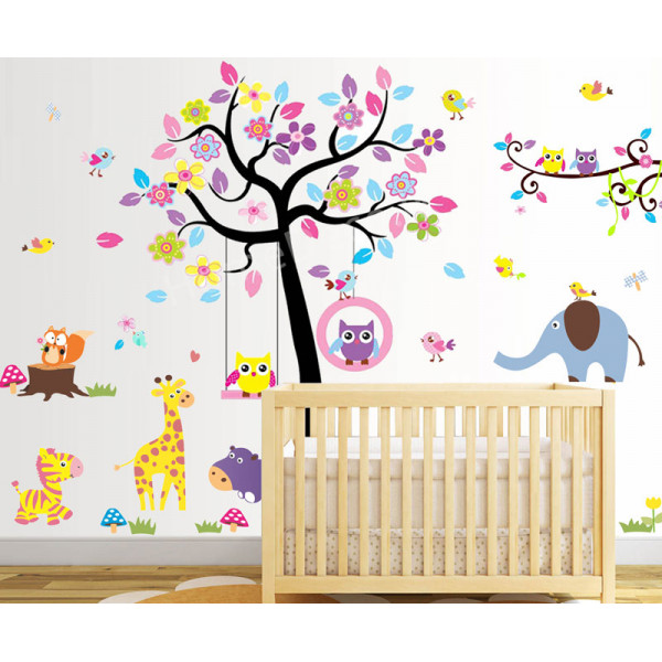 Large Baby Animal Wall Sticker - YASH844