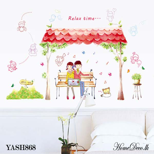 Loving Couple Wall Sticker - YASH868