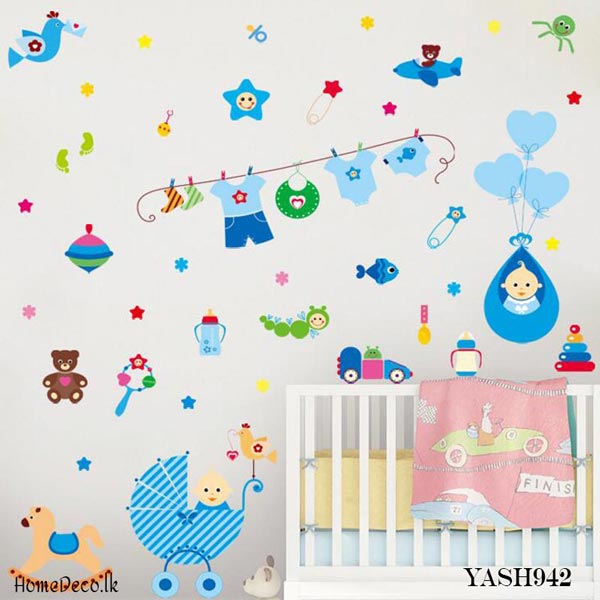 Baby Shower Blue Wall Sticker - YASH942