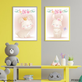 Cute Bunny Baby Wall Art - PF0003