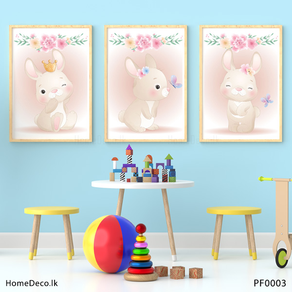 Cute Bunny Baby Wall Art - PF0003