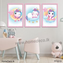 Cute Baby Unicorn Wall Art - PF0019
