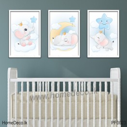 Cute Baby Elephant Baby Wall Art - PF0023