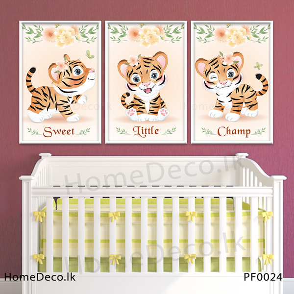 Little Champ Tiger Cub Baby Wall Art - PF0024