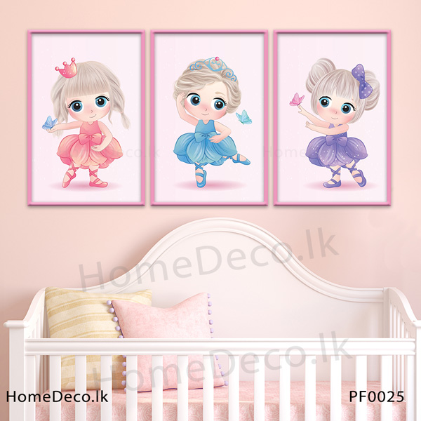 Three Little Girls Baby Wall Art - PF0025