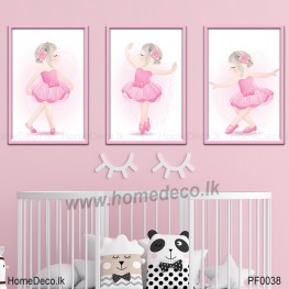 Pink Ballet Girls Baby Wall Art - PF0038