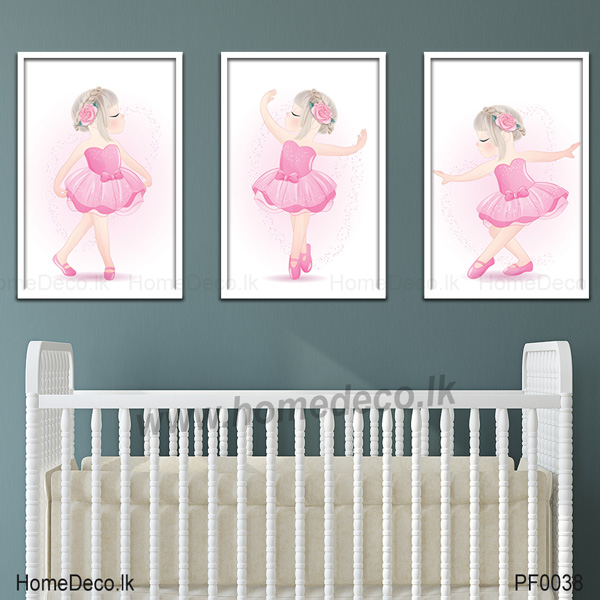 Pink Ballet Girls Baby Wall Art - PF0038