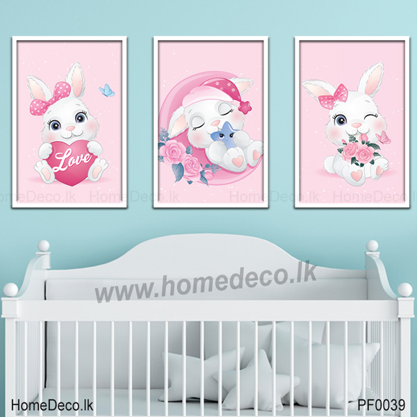 Cute Little Bunny Baby Wall Art - PF0039