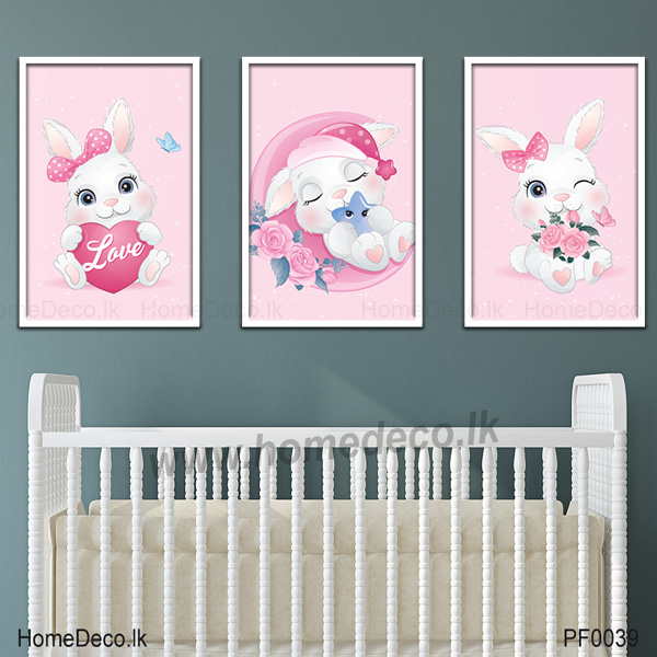 Cute Little Bunny Baby Wall Art - PF0039