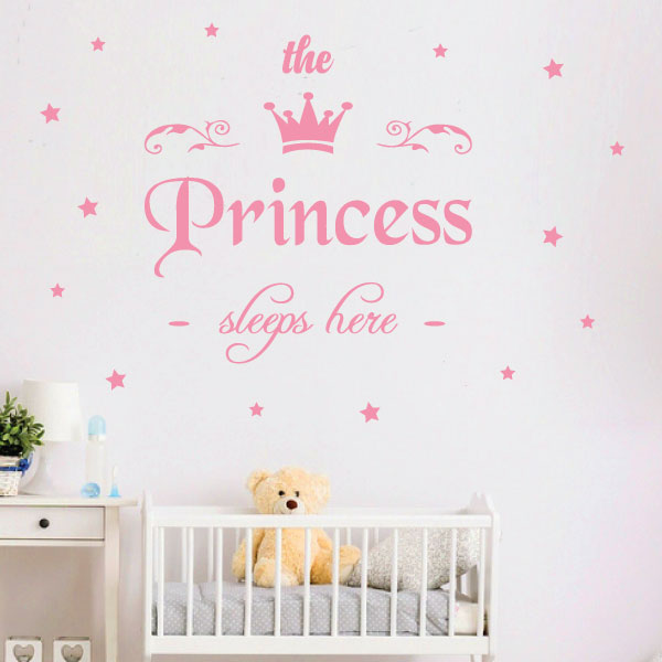 Princess Sleeps Here Wall Sticker - C1001