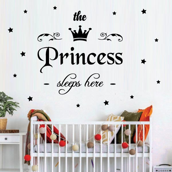 Princess Sleeps Here Wall Sticker - C1001